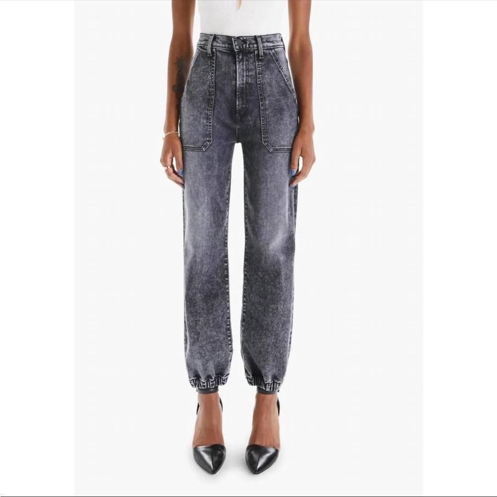 Mother Denim THE WRAPPER PATCH SPRINGY ANKLE Train Stops Size 27 NWT